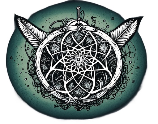 dreamcatcher Steine Muscheln Traumfänger Illustration