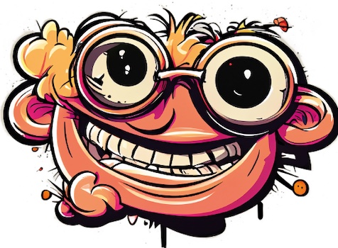 funny lustiges aus Moosgummi Graphik