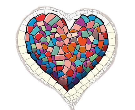 mosaic Mosaik legen Herz Illustration